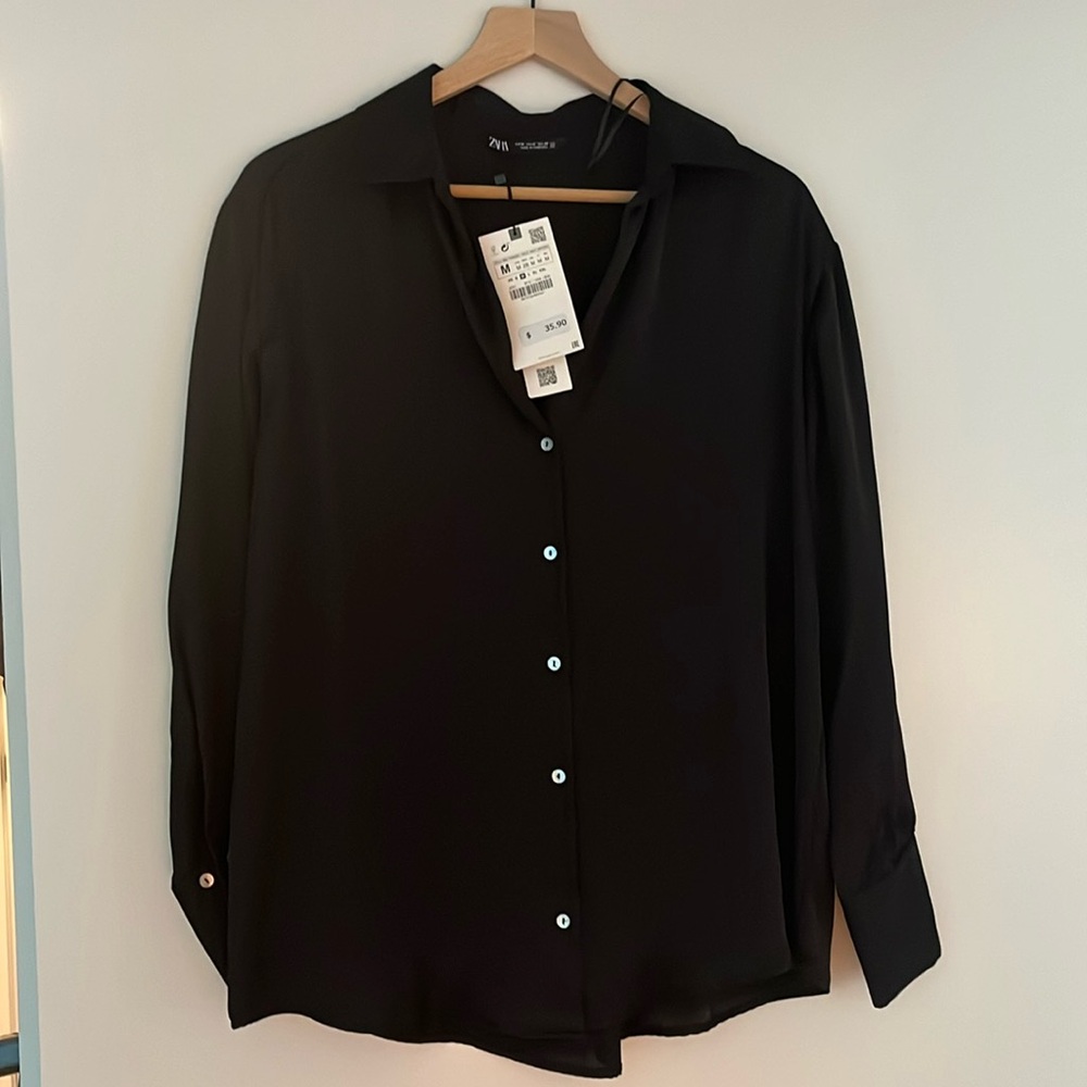 NWT Zara black blouse